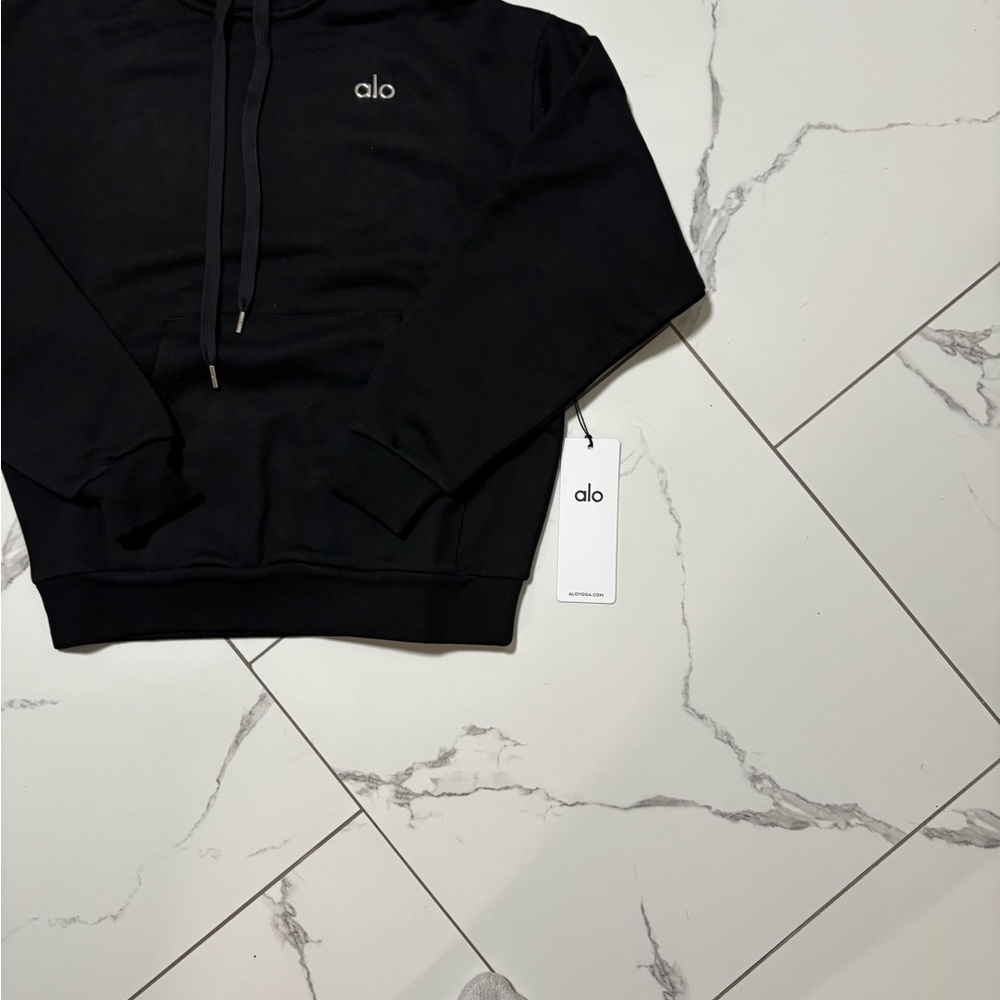ALO Yoga Men's Dark Hoodie Sweater - Picture 5 of 6